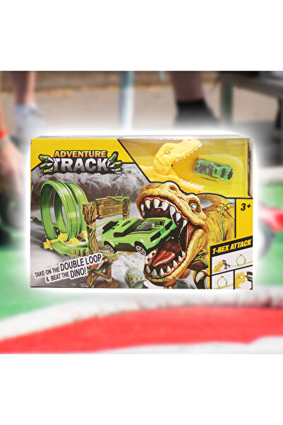 TSUMAB مسار المغامرة - مجموعة سباق هجوم تي ريكس ذات الحلقة المزدوجة