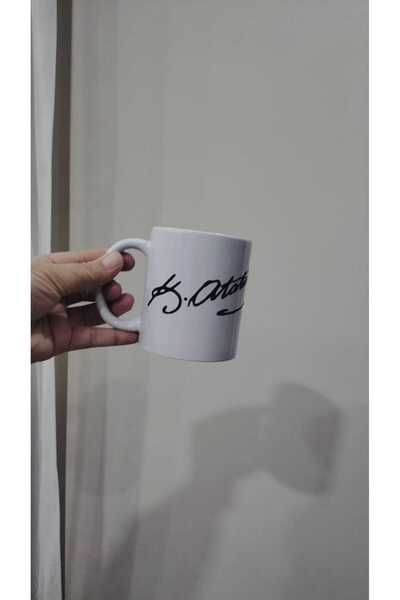 YSR HOME Ataturk Signed Special B Printed Porcelain Mug Cup