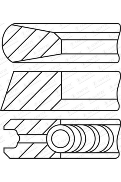 GOETZE ENGINE Set Segmente Piston Daf CF/XF 2/XG Van Hool Tx