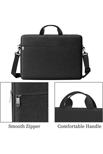 Other حقيبة كتف Toguma Messenger للكمبيوتر المحمول - سوداء (تناسب الكمبيوتر المحمول مقاس 14 بوصة)