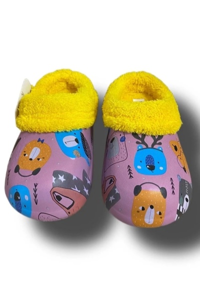 GEZER παιδικές παντόφλες με γούνα μέσα
