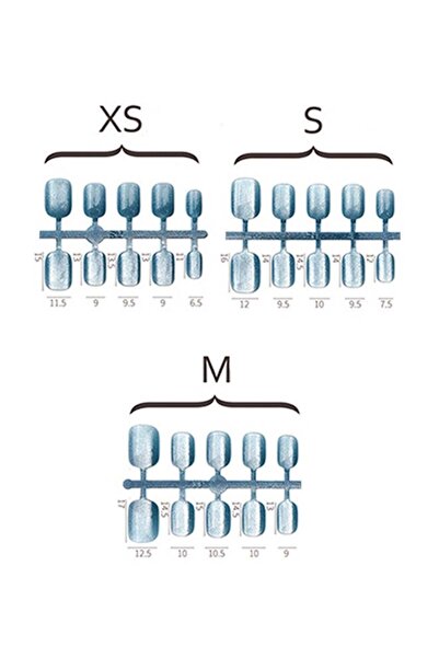 fulina Crystal Cat Eye Press-on Nails Kit,10PCs Short Square/Round Fake Nails,M,Red