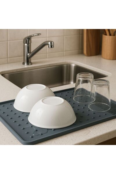 silcap silicone Silikon Bulaşık Kurutma Matı- Bulaşıklık- Bulaşık Altlığı