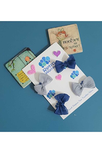 Retro Women Set de cadouri pentru fetiță, cadou pentru ziua de naștere, panglici din tul, set de catarame fluture