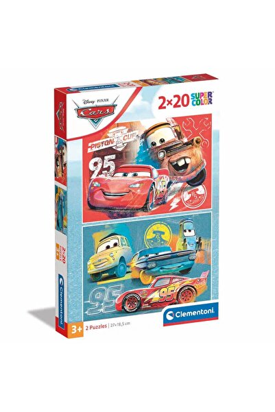 CLEMENTONI 2 X 20 Piece Supercolor Puzzle: Disney Cars