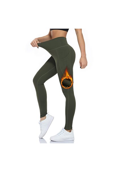 Vutami VUTRU Γυναικείο χειμερινό φλις αθλητικό παντελόνι - Πράσινο (M)