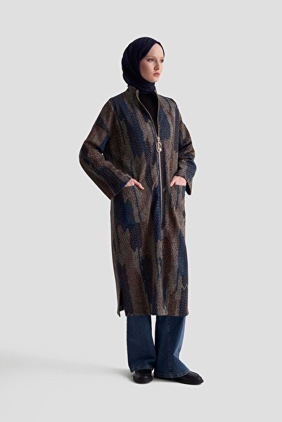 Armine TREND Self-Patterned, Glittery, Detailed, Zippered, Pocketed, Wearable, Dark Blue 25Kt547