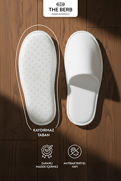 TheBerb 10 ζεύγη |   Λευκές παντόφλες Premium Hotel&Spa μιας χρήσης |   Αντιολισθητική σόλα