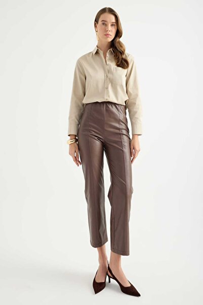 Masha Kate Faux Leather Trousers