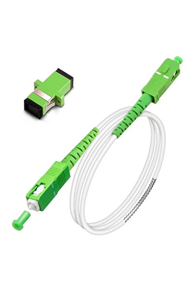 NALACAL Fiber Optic SC/APC to SC/APC Single-Mode Simplex Patch Cable 9/125µm LSZH White 1m