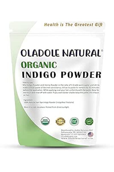 Oladole Natural مسحوق النيلي العضوي 300 جرام
