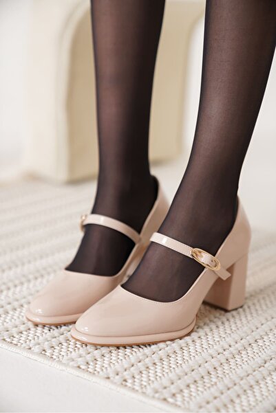 TRENDELLA Alis Beige Women's Heeled Shoes