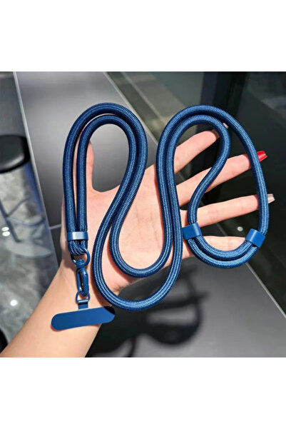 Choice1 حزام هاتف عالمي قابل للتعديل باللون الأزرق مع قلادة وحافظة هاتف وحبل ...