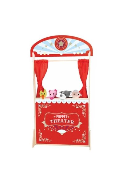 Granst Stag Set de teatru de păpuși cu 4 păpuși de mână 57x20x104 cm