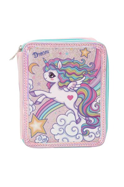 Ceren Kırtasiye Bear & Deer Unicorn Desenli Pembe Kalem Kutusu BD-KCS220