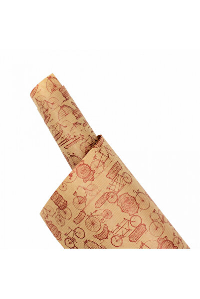 REX Kraft Vintage Gift Wrapping Paper 200x70 cm old bicycles