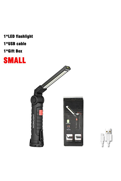 Heinast مصباح عمل LED COB صغير 1 قطعة 1 قطعة مصباح عمل LED قابل للتعتيم قابل لإعادة الشحن عبر USB مصباح يدوي LED مع مغناطيس