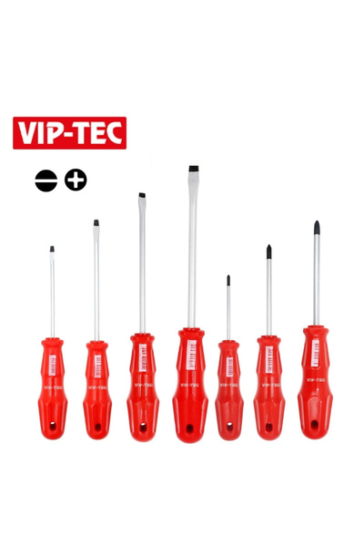 Vip-Tec Düz ve Yıldız Uçlu Tornavida Takımı 7 Parça