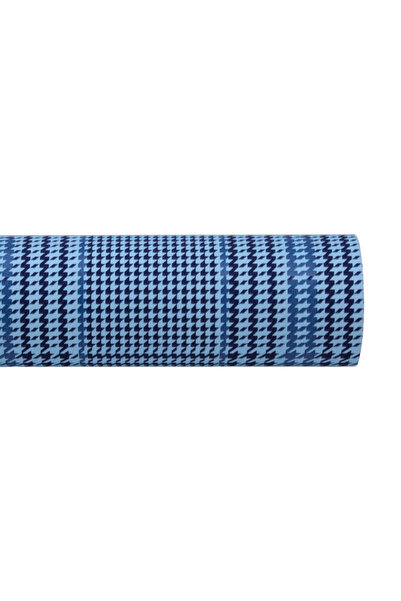REX Blue striped tartan gift wrapping paper