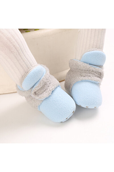 BebeNou Plush Gray-Blue Boots for Boys MBB255-9-sa5