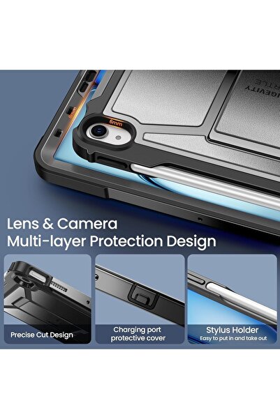 Other ZtotopCases iPad 10.9" (2020/Air 4) Protective Case with Built-in Screen Protector, Black