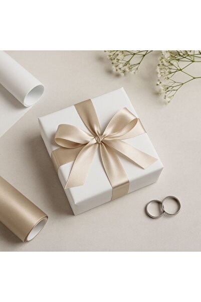 REX Pearlescent paper for gift wrapping, white color, 200x70 cm