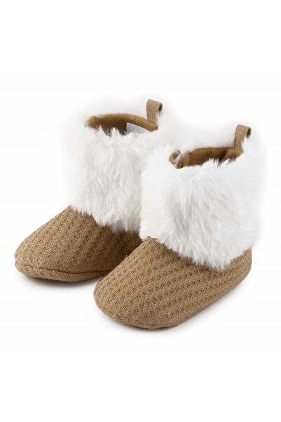 BebeNou Ghetuțe crem pentru bebeluși cu blană albă MDZY2002-p23