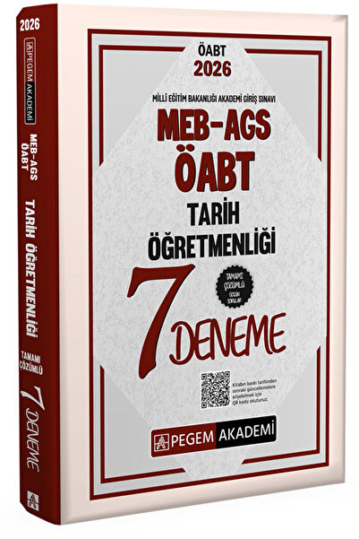 Pegem Akademi Yayıncılık 2026 MEB AGS ÖABT Tarih Öğretmenliği Tamamı Çözümlü ...