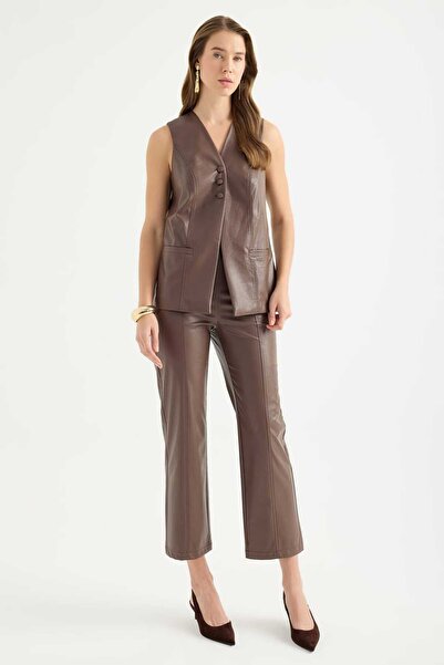 Masha Kate Faux Leather Vest