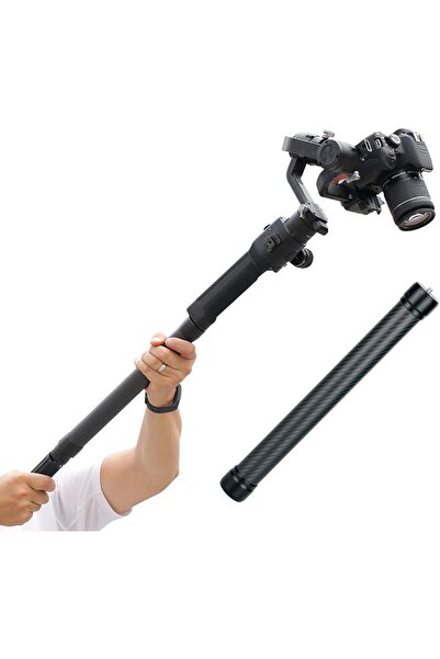 Other عمود تمديد جيمبال DH10 من ألياف الكربون خفيف الوزن، 1/4 بوصة، أسود