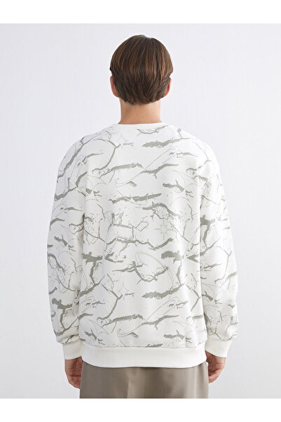 LC Waikiki Ανδρικό φούτερ με στάμπα Crew Neck