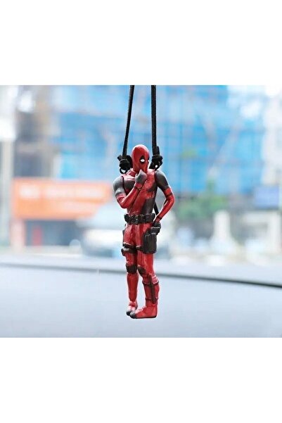 est-co زخرفة مرآة الرؤية الخلفية ثلاثية الأبعاد على شكل ديدبول، قلادة زينة دا...