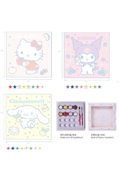 SANRIO Lisanslı Tatlı Koleksiyonu Numaralı Yağlıboya Tablo