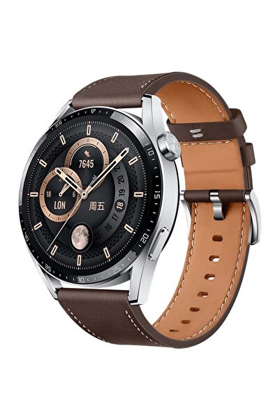 Generic Leather Band Compatible with Huawei/Honor/Samsung/Garmin 46-47mm - Dark Brown