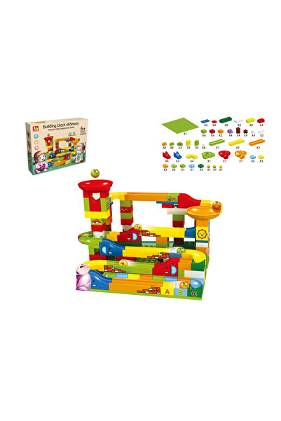TSUMAB Building Block Slideway Set – Parent-Child Interactive Marble Run
