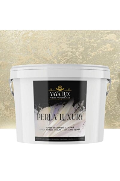 YaYa Color Luxury Decorative Paint, Perla Luxury with Pearl Flakes, Cream, 2.5 Liters