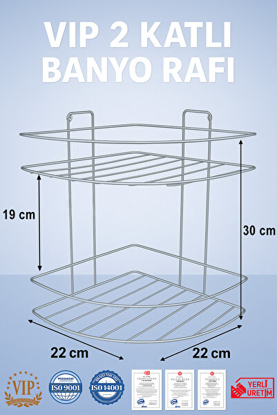 Vip Home Concept 2 Tier Bathroom Corner Shower Shelf Metal Shower Shelf Organizer Vip
