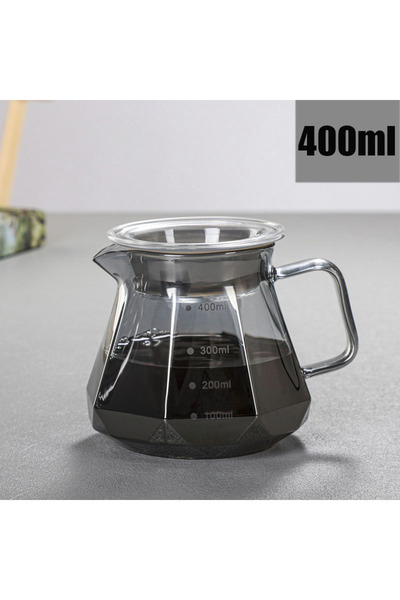 Choice 400ml 13.5 oz Leeseph Espresso Glass Carafe Coffee Pot, Pour Over Coff...