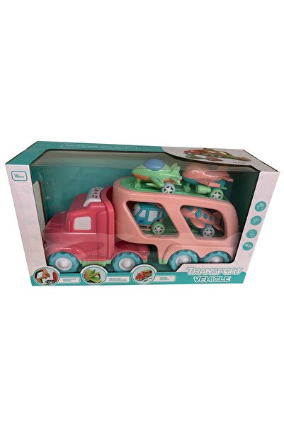 Click Toys ناقلة بأربع مركبات وإضاءة وصوت