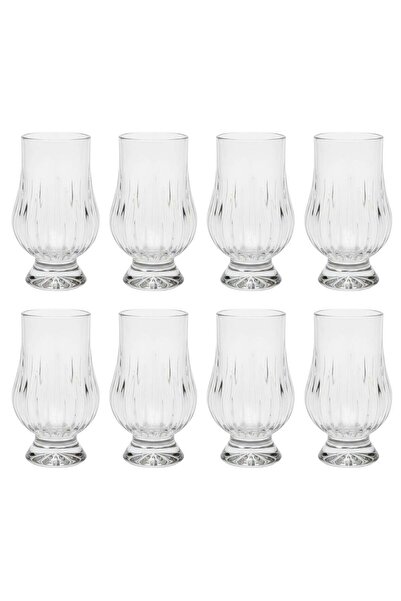 ALQANNAS 8-piece set of premium crystal juice glasses with bases | Elegant glasses for water and juices