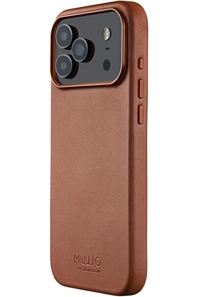 Mujjo جراب جلدي أصلي لهاتف iPhone 17 Pro مع حماية كاميرا معززة متوافقة مع Mag...