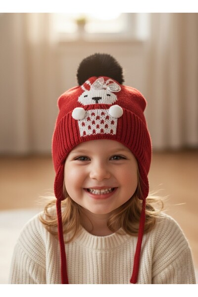 Kitti 1-4 Yaş Kız Çocuk Polarlı Bere