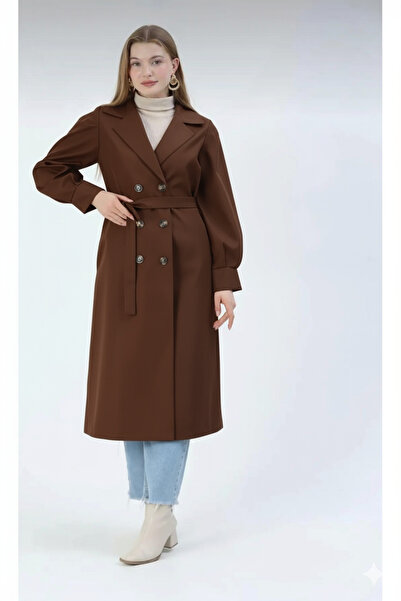 QUBERZ Balon Kol Manşetli Trençkot