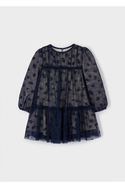MAYORAL Kışlık Kız Çocuk Tül Elbise - Lacivert