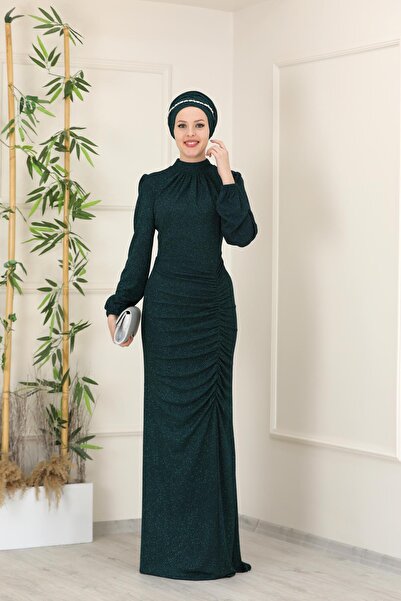 SUBU TASARIM Dream Evening Dress Emerald Tbsesm16