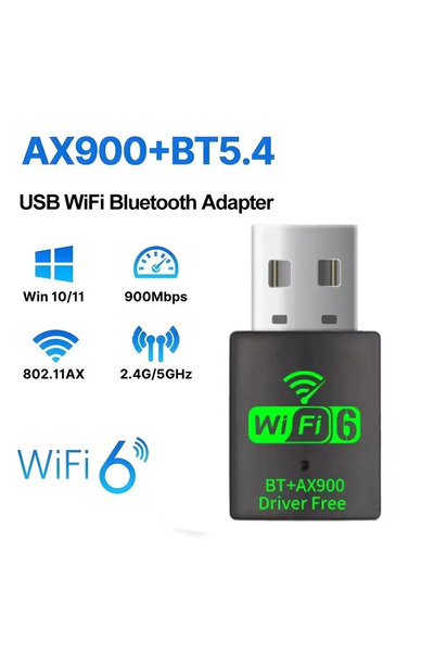 choice2 بطاقة شبكة USB صغيرة طراز 1 مزودة بخاصية واي فاي 6 وجهاز استقبال BT 5...