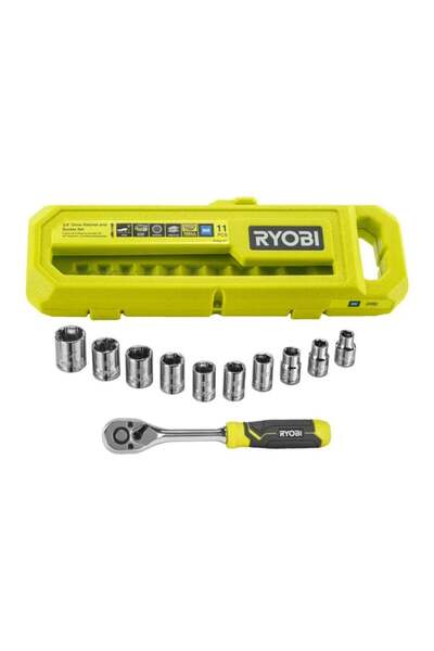 Ryobi RHRS11PC 3/8 Cırcırlı Lokma Seti 11 Parça