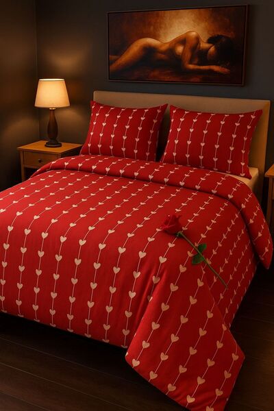 Sheri Home Sofistike Çizgi Çift Kişilik Nevresim Takımı Gri72772788