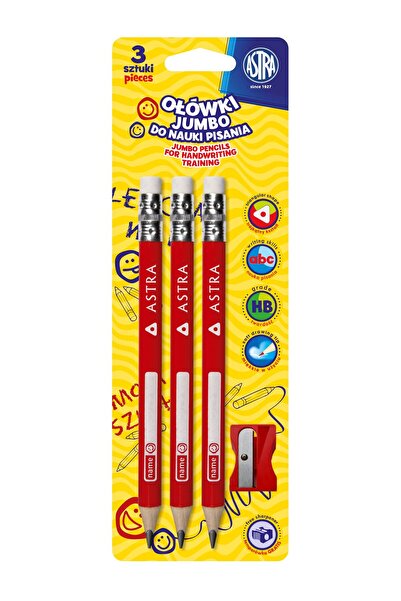Other Creioane Astra pentru învățarea scrisului 3 buc + ascuțitoare 206119005