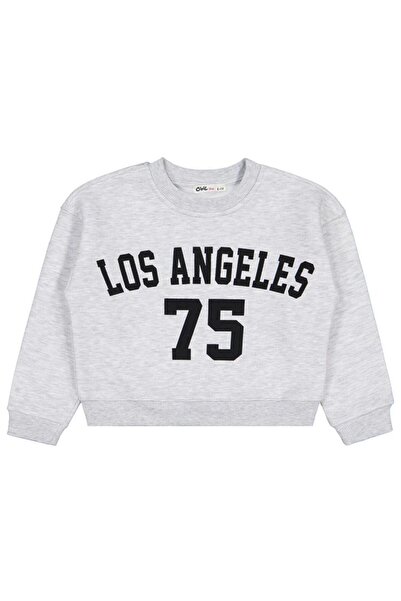 Civil Girls Los Angeles Printed 6-9 Years Old Sweatshirt - Gray 7-8 Years Old